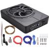 10" 800W Slim Under Seat Powered Car Subwoofer, with Blue LED Light Car/Truck Audio Sub Built in Amplifier amp Combo Package, Outstanding Heat Dissipation Powerful Bass view 1