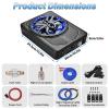 10 Inch 800W Powered Car Subwoofer, Slim Under Seat Sub Built-in Amplifier, Blue LED Light Efficient Heat Dissipation, Powerful Bass for Car Truck SUV Audio view 4