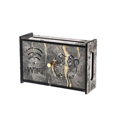 AEYSD-456 Cable Tidy Box Router Storage Box on The Wall Wireless WiFi Shelf Living Room Bedroom TV Set-top Box Free Punching Wall Hanging Cable Management