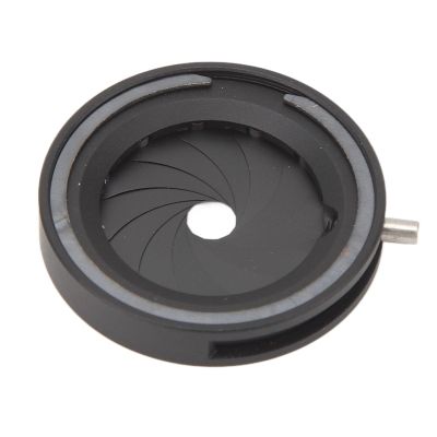 Iris Aperture Diaphragm, Aluminium Alloy Lens Adapter, Manual Control, 1.2 18mm Aperture Range, 12 Blades, for Camera and Microscope, Installation and Durably