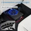 10 Inch 800W Powered Car Subwoofer, Under Seat Slim Design Built-in Amplifier, Blue LED Ambient Light, Enhanced Heat Dissipation Deep Bass for Car Truck SUV view 2