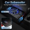 10 Inch 800W Powered Car Subwoofer, Under Seat Slim Design Built-in Amplifier, Blue LED Ambient Light, Enhanced Heat Dissipation Deep Bass for Car Truck SUV view 3