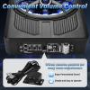 10 Inch 800W Powered Car Subwoofer, Under Seat Slim Design Built-in Amplifier, Blue LED Ambient Light, Enhanced Heat Dissipation Deep Bass for Car Truck SUV view 4