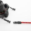 Braided Rope Design Camera Strap with Quick Release Buckle, Adjustable Cowhide Pad, Red or Blue (RED) view 2