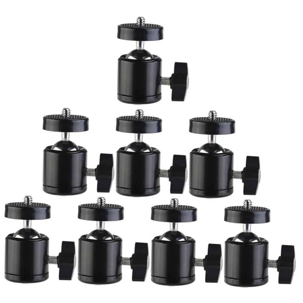 Toddmomy 8pcs Professional Camera Ball Head Mount Tripod Accessory Sturdy Construction Easy Install Portable