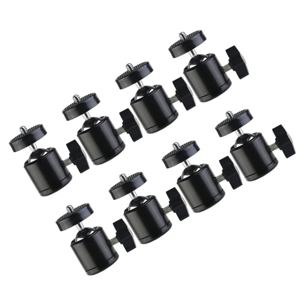 Kisangel 8pcs Photography Accessory Camera Mount Tripod Ball Heads Clamp Screw Adapter for DSLR Action Cameras