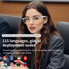 AI Smart Glasses, Bluetooth Translation Glasses for Men Women, Smart Audio Sunglasses with Real Time Translation (160+Languages), Photochromic Lenses, Music Blue Light Glasses for Travel Business-Pink view 3