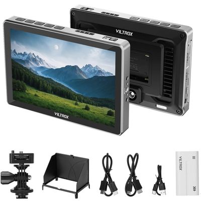 VILTROX DC-L2 7 Inch Camera Video Field Monitor,Full HD 1280x800 Touch Screen Director AC Monitor with 4K HDMI/3G-SDI Loop in & Out 3D Lut RGB Parade Focus Peaking Full Waveform