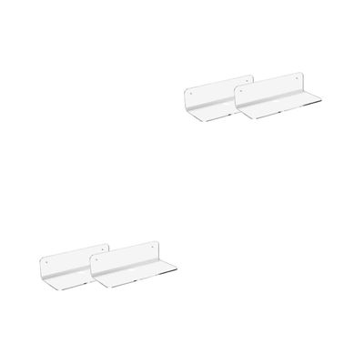 Alipis 2sets Wall Speaker Organizer Rack Acrylic Storage Stand for Home Office Bathroom Holds Speakers and Digital Accessories and Easy to Install