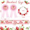 Ceenna Strawberry Baby Shower Decorations Mom to Be Sash view 2