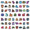 100pcs Neon Cat Theme Waterproof Vinyl Stickers - Cats Decor & Party Favors Gifts for Laptop, Water Bottle, Skateboard view 3