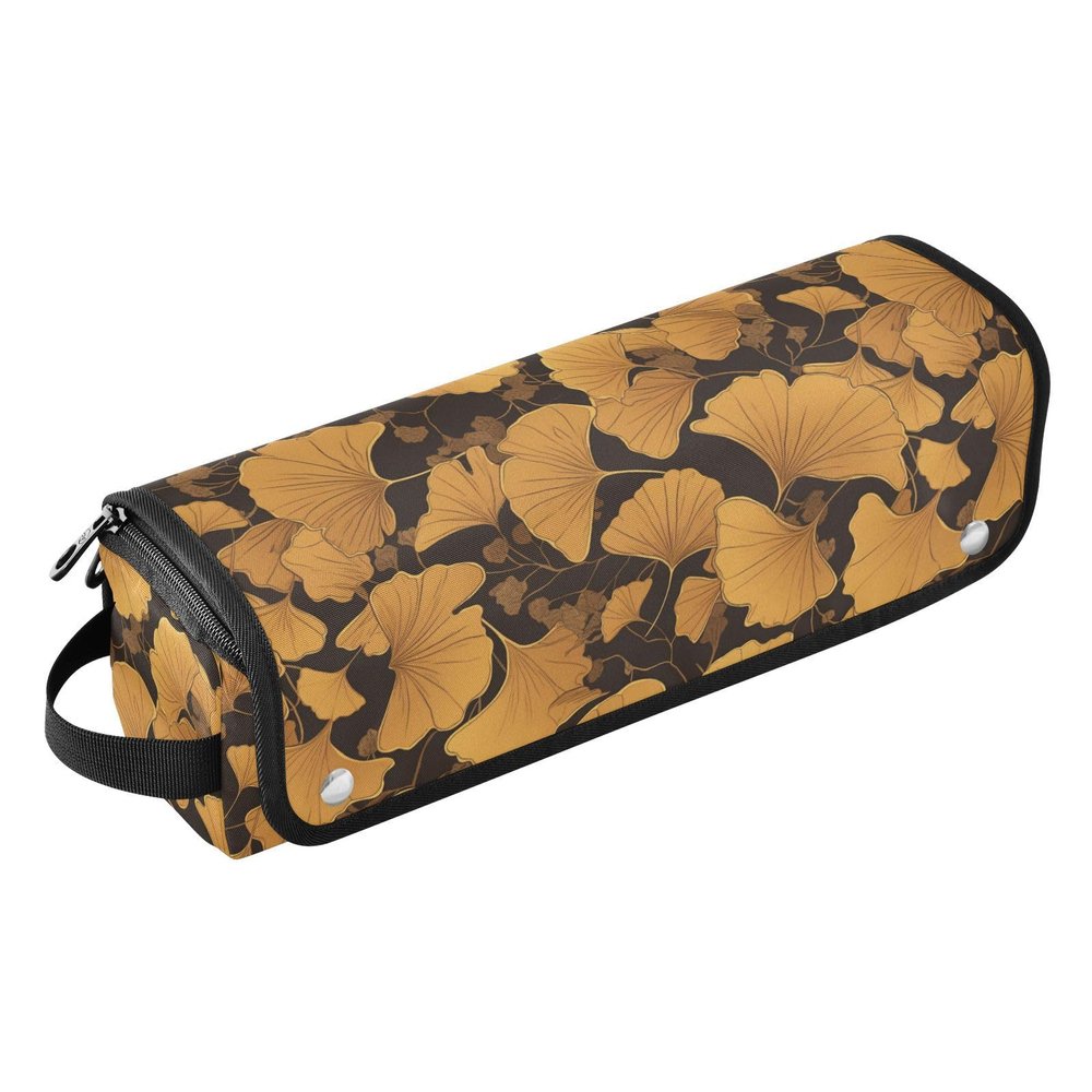 Ginkgoes Hair Tool Travel Bag for Women with Heat Resistant Pad Waterproof Portable Open Flat Travel Bag for Flat Irons, Straighteners, Curling Irons Travel Accessory