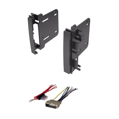 Gcuhtke Double Din Dash Kit for VW,for Ram,for Mitsubishi,for Jeep,for Dodge,for Chrysler Stereo Install Wire Harness