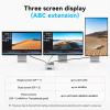 ACASIS 40Gbps Mac mini M4 Dock & Stand with Dual-Bay NVMe SSD Enclosure, Aluminum DP Hub for Mac mini M4 and M4 Pro 2024, 4K60Hz DP, 3X10G USB A, PD 30W, SD/TF 4.0, Support Dual SSD B+M M-Key view 3