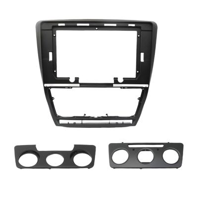 10.1Inch 2 Din Radio Fascia Compatible with Skoda Octavia 2007-2014 Audio Stereo Panel Mounting Installation Dash Kit Trim Frame Adapter(Black)