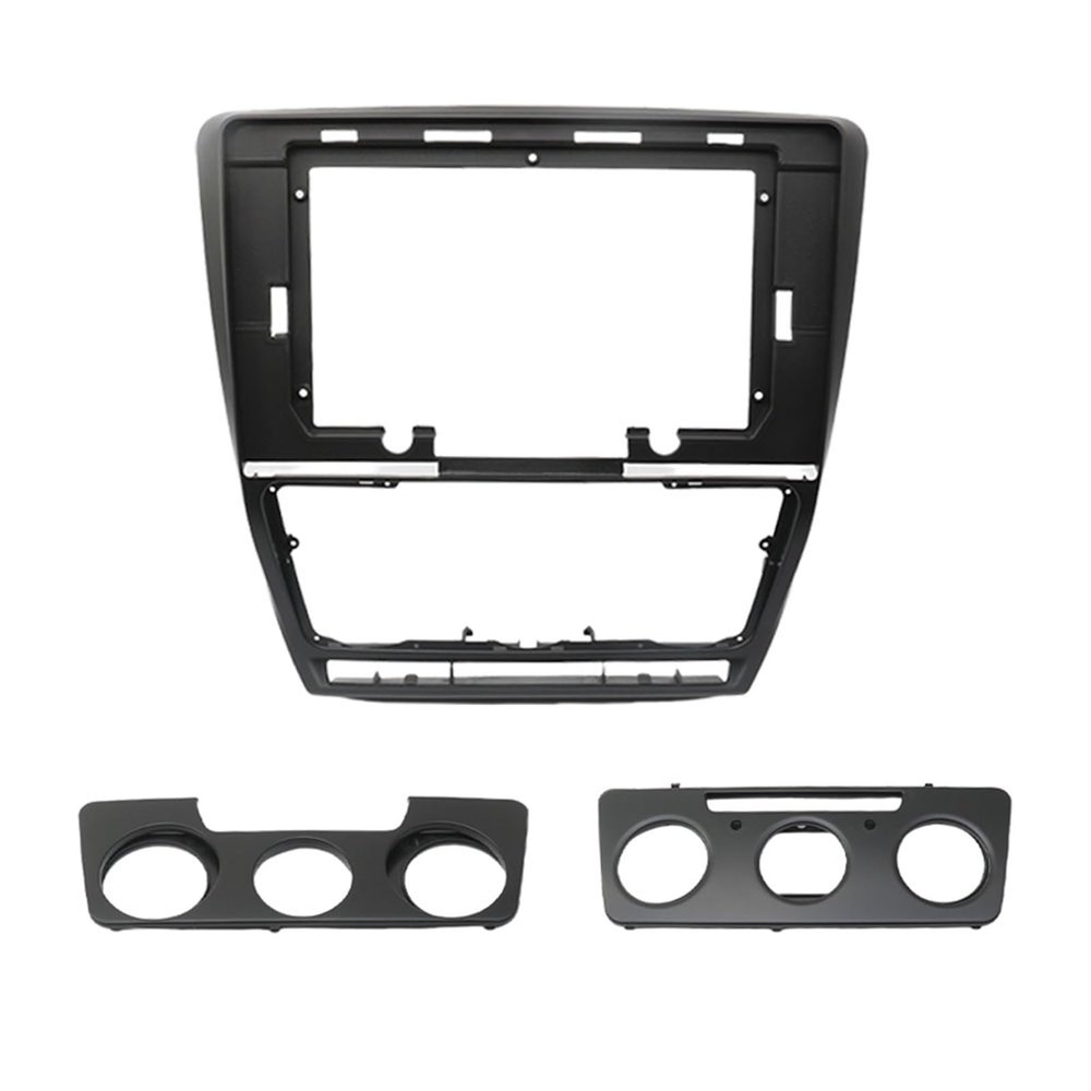 10.1Inch 2 Din Radio Fascia Compatible with Skoda Octavia 2007-2014 Audio Stereo Panel Mounting Installation Dash Kit Trim Frame Adapter(Black)