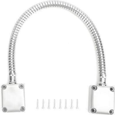 Armored Door Loop - 22" Door Wire Conduit with Die-Cast Aluminum End Caps,Flexible Gooseneck Loop Protector for Wires in Exposed Mounting Access Control