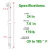 100 PCS Zip Ties Heavy Duty, 24 Inch White Extra Long Cable Ties, 175 lbs Self-Locking Strong Plastic Tie Wraps for Indoor and Outdoor Use view 4