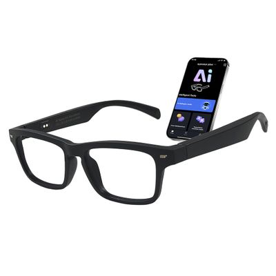 MONFOLROY AI Translation Glasses Supporting 164 Languages,Smart Glasses with AI Chat GPT&Deepseek R1,Bluetooth Glasses for Men Women,Music Playback & Hands-Free Calling,Anti-Blue Light Lenses