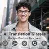 MONFOLROY AI Translation Glasses Supporting 164 Languages,Smart Glasses with AI Chat GPT&Deepseek R1,Bluetooth Glasses for Men Women,Music Playback & Hands-Free Calling,Anti-Blue Light Lenses view 2