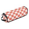 Light Coral Chessboard Hot Hair Tools Travel Bag with Heat Resistant Pad Dustproof Travel Hair Straightener Bag for Flat Irons, Straighteners, Curling Irons Hair Accessories Organizer view 1