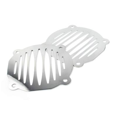 Cnthan7 Motorbike Chrome Stripe Front Fairing Speaker Mesh Gilles 4-Hole Gills Cover Guards For Harley -Davidson FLHT Models 2000-2013