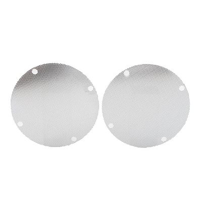 Cnthan7 Motorcycle Iron Mesh Speaker Grills, Rear Speaker Grille Cover for Harley Touring Electra Glide, Street Glide, Chrome