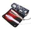 Cartoon Elephant Navy Blue Hair Tool Travel Bag for Women and Heat Resistant Mat with Zipper Waterproof Portable Open Flat Travel Bag for Flat Irons, Straighteners, Curling Irons Travel Bag for Women view 2