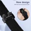 MiKoyi 22mm Nylon Braided band Compatible With Amazfit Bip 6/5/5 Unity, Active Max, Stretchy Braided Strap Nylon Sport Strap for Amazfit Balance 2/1, T-Rex 3 Pro 48mm, GTR 4/3 Pro/3/2e - Black view 2