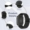 MiKoyi 22mm Nylon Braided band Compatible With Amazfit Bip 6/5/5 Unity, Active Max, Stretchy Braided Strap Nylon Sport Strap for Amazfit Balance 2/1, T-Rex 3 Pro 48mm, GTR 4/3 Pro/3/2e - Black view 3