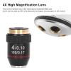 Oumefar Achromatic Microscope Objective 4X High Magnification Lens 20.2mm Interface Thread Standard RMS view 4