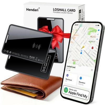 2026 New [Apple MFi Certified] Slim Wallet Tracker Card 0.09in for Apple Find My (iOS Only), GPS Tracker Card (2 Pack) for Airtag Wallet, Wireless Charging, Key Finder and Item Locator for Passport