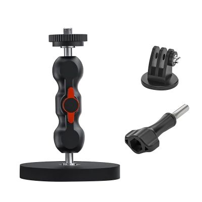 360 Rotation Magnetic Mount, Camera Metal Extension Adjustment Suction Cup Mount for DJI Osmo Action Camera