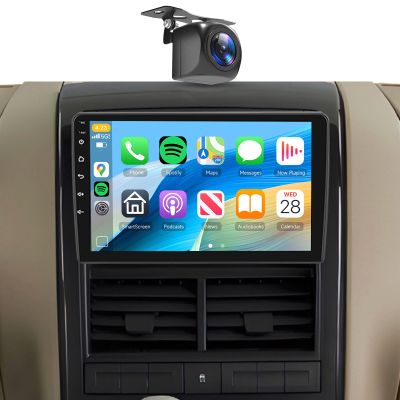 8Core4+64G Car Stereo for Ford Explorer 2005-2010 Wireless CarPlay/Android Auto Android Radio with Qualcomm 10.1" IPS Touch Screen,BT5.1,DSP Hi-Res,GPS,SWC,Backup Camera for Ford Explorer Radio