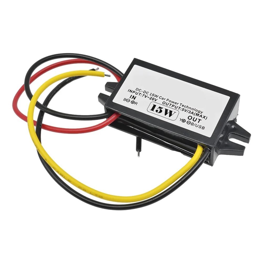 1pc DC-DC 12V to 5V 3A 15W Car Power Converter Micro Mini USB Step Down Voltage Power Supply Output Adapter with Reverse Protection