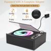 M-Amazup CD Player Portable, Desktop CD Players for Home with Cable and Adapter, Dual Speakers, Support Opt/USB/TF Card/AUX/FM with Remote Control, LCD Display, 3.5mm Headphone Jack, Black view 2