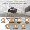 M-Amazup CD Player Portable, Desktop CD Players for Home with Cable and Adapter, Dual Speakers, Support Opt/USB/TF Card/AUX/FM with Remote Control, LCD Display, 3.5mm Headphone Jack, Black view 4