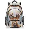 Adornori Deer Moose Laptop Backpack for Women Men, 18.3 Inch Large Computer Backpacks Fashion Teacher Nurse Bag Casual Daypack for Work Travel view 1