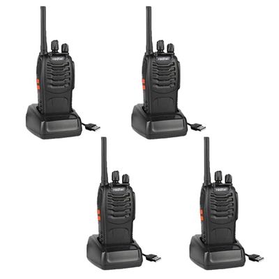 Radtel RT88 Rechargeable Walkie Talkies Long Range Handheld License-Free Two Way Radio 16CH Handsfree USB Charging LED Flashlight (4 Pack)