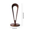 BJOHVPPS Headphone Stand, Headphone Holder Display Stand, Solid Wood Curved Headset Stand with Storage Tray(Black Walnut) view 2