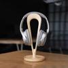 BJOHVPPS Headphone Stand, Headphone Holder Display Stand, Solid Wood Curved Headset Stand with Storage Tray(Black Walnut) view 4