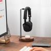 BJOHVPPS Headphone Stand, Solid Wood Aluminum Alloy Headset Stand for Desk, Universal Headphone Holder with Storage Base for Gaming view 4