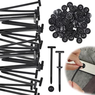 100 Pcs Nylon Universal Cable Tie Buckle, Multifunctional Heavy Duty Self-Locking Nylon Car Zip Ties Holder for Car Trunk Daily Repair