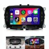 Bobuluo Car Stereo Radio for Fiat 500 2016 2017 2018 2019 with Wireless Carplay Android Auto 7'' Android Touch Screen Bluetooth Car Radio with GPS WiFi FM Head Unit with AHD Backup Camera-2+32G view 1