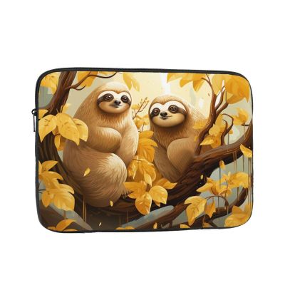12 Inch Laptop Sleeve Bag Waterproof Shockproof Laptop Case Bag Cute Cartoon Sloths Computer Skin Bags Lightweight Tablet Carrying Case