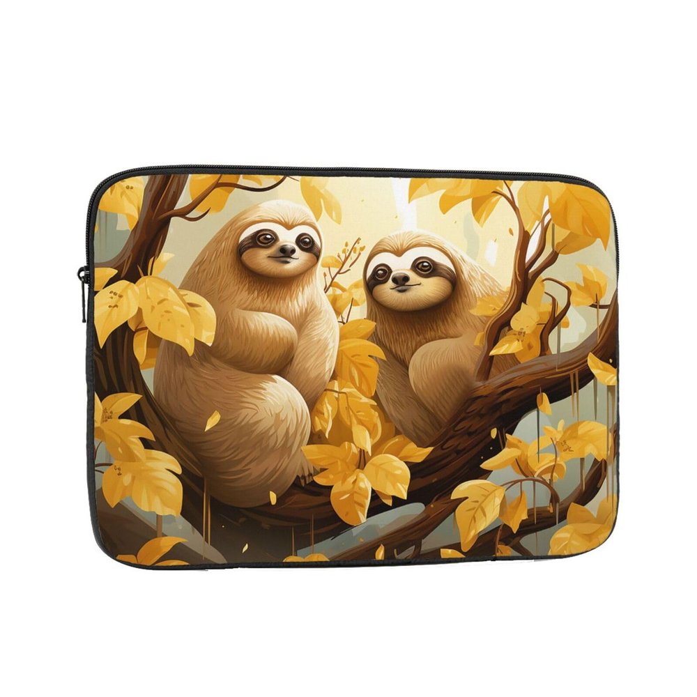 12 Inch Laptop Sleeve Bag Waterproof Shockproof Laptop Case Bag Cute Cartoon Sloths Computer Skin Bags Lightweight Tablet Carrying Case