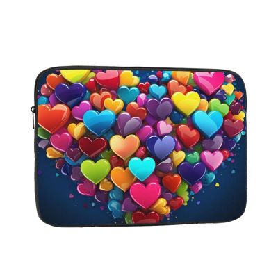 10 Inch Laptop Sleeve Bag Waterproof Shockproof Laptop Case Bag Colourful Heart Computer Skin Bags Lightweight Tablet Carrying Case