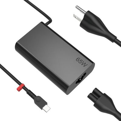 New Slim 65W USB C Laptop Charger Compatible with Lenovo ThinkPad T14 T15 T16 T480s T580s T490 E480 E580 X1, Yoga Chromebook Computer Type C Power Cord
