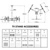 Commercial Grade 3 tv Ceiling Mount for 32-65 inch Flat Screen TVs, 360 Swivel, Tilt, Height Adjustable, Three tv Ceiling Mount Support 3 Screens, Max VESA 600x400mm (3 Screens) view 2