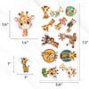 108 PCS Giraffe Vinyl Stickers Pack, Waterproof Cute Giraffe Decals for Laptop, Water Bottle, Scrapbook, Phone Case, Skateboard, Luggage, Kids Teens Gift Decorations view 3